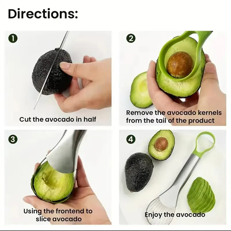 Éplucheur Inox 2 en 1 | Coupe et Dénoyauteur Avocat et Kiwi eplucheurs