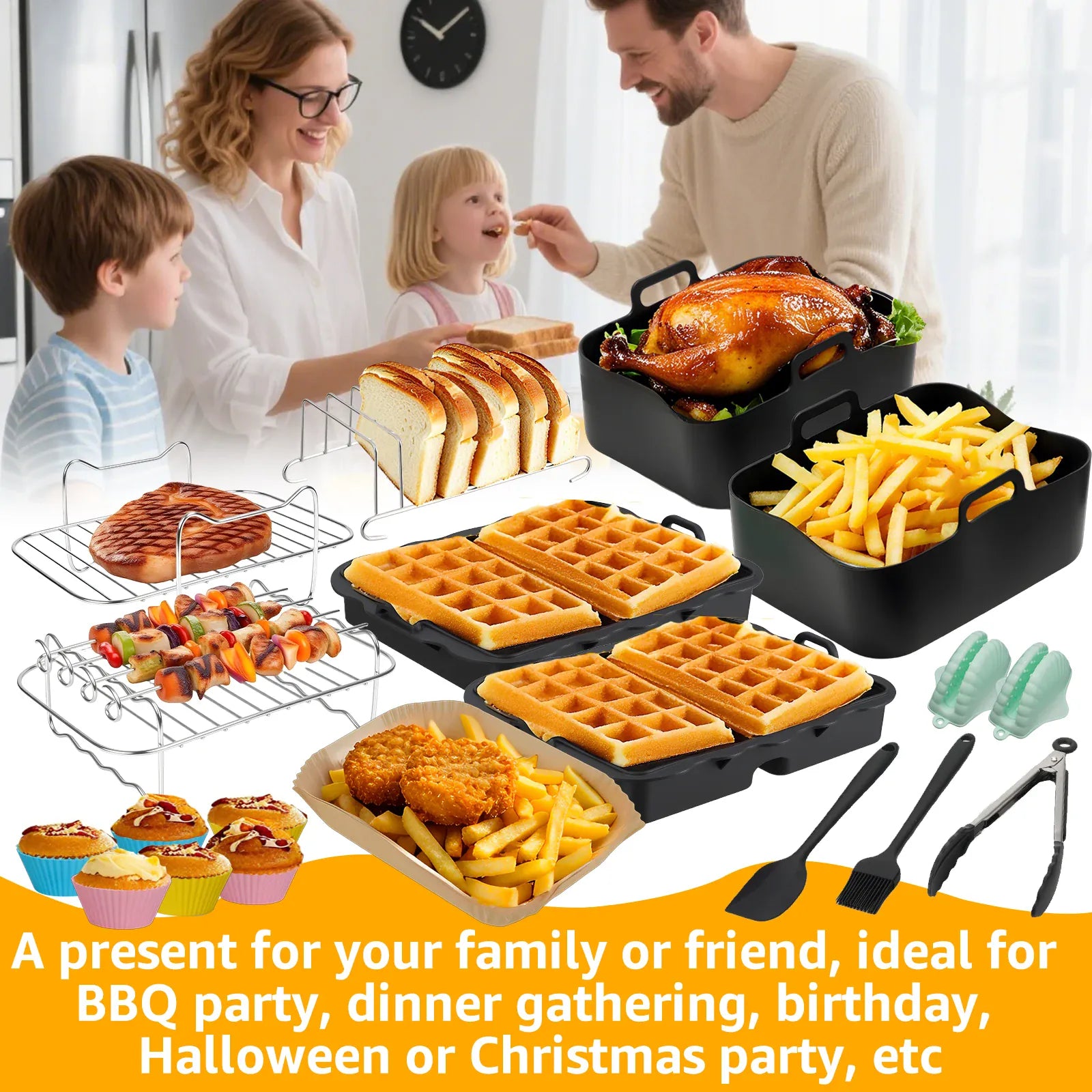 Kit Accessoires Friteuse Air Fryer - 20 Pièces Multifonctionnelles Air Fryer