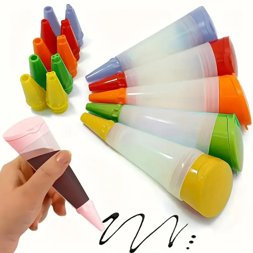 Poche à Douille Réutilisable avec 3 Embouts en Silicone - Décoration de Gâteaux douillepoche