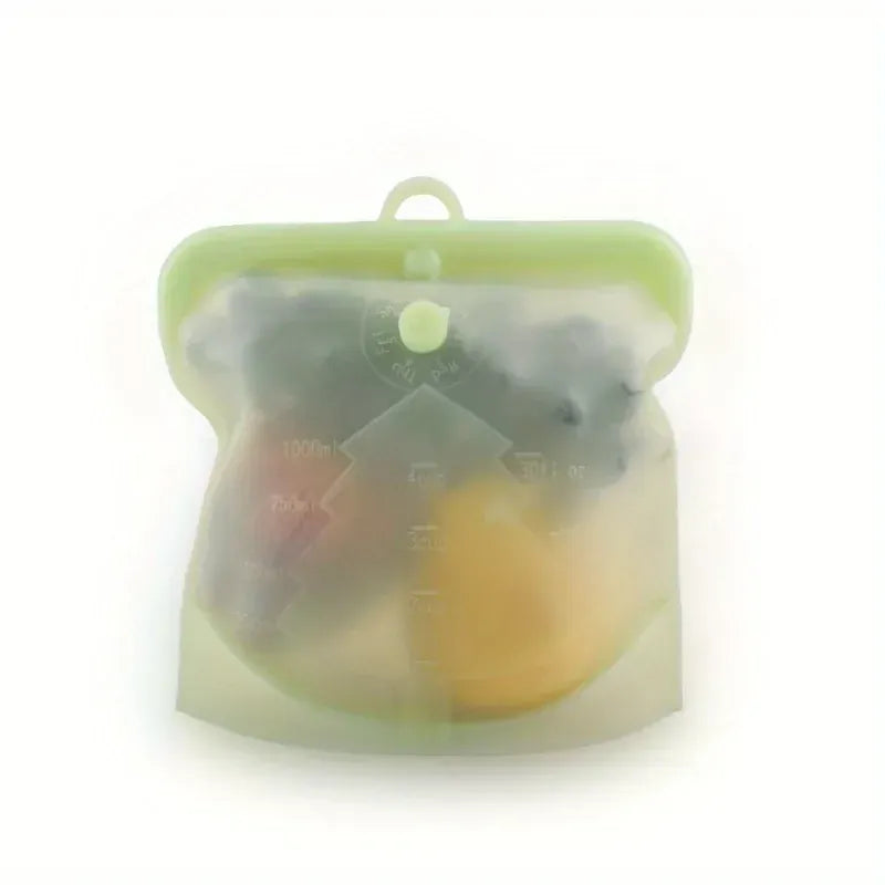 Sachets Silicone Réutilisables - Lot de 6 Pièces Hermétiques