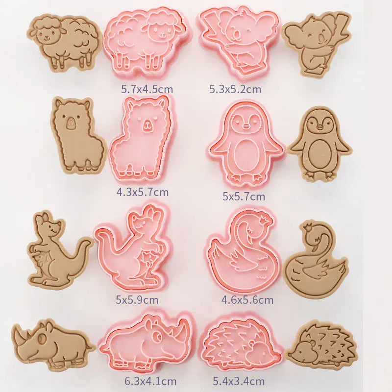 Emporte-pièces à Biscuits - Set de 8 Découpeurs en Plastique 3D emportepieces