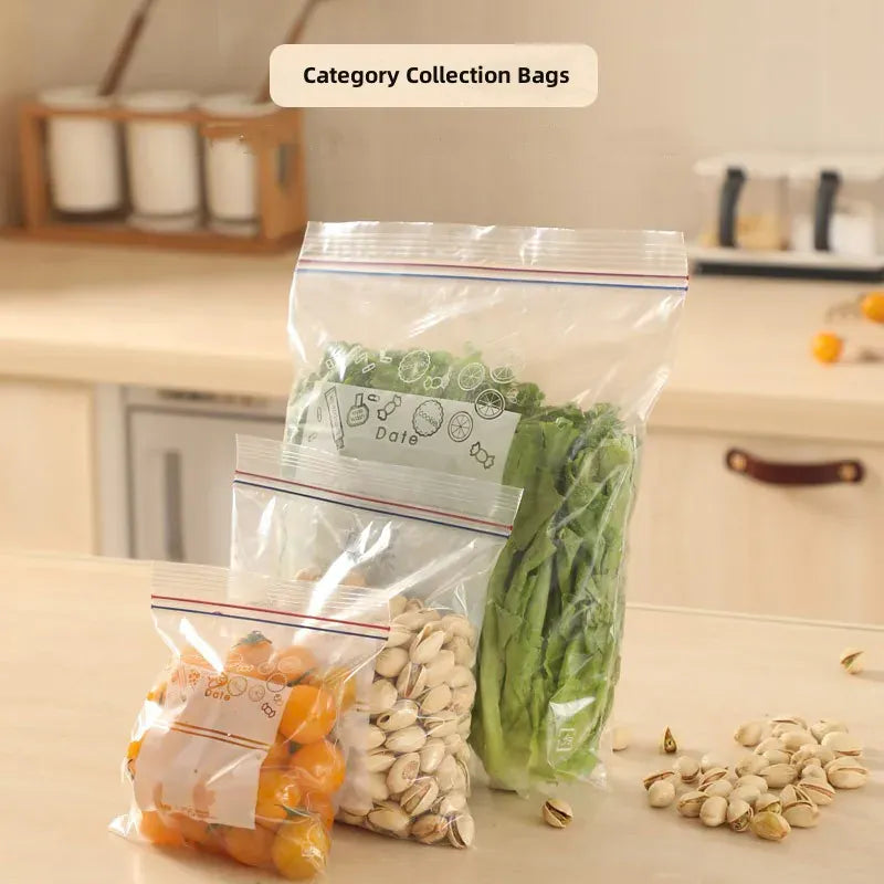 Sachets Zip Alimentaires Réutilisables - Lot de 30 pièces Hermétiques