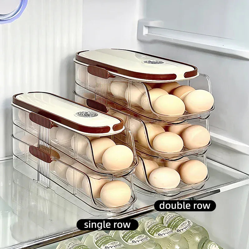 Boîte de Rangement Frigo pour Œufs 24 Pièces avec Poignée Ergonomique
