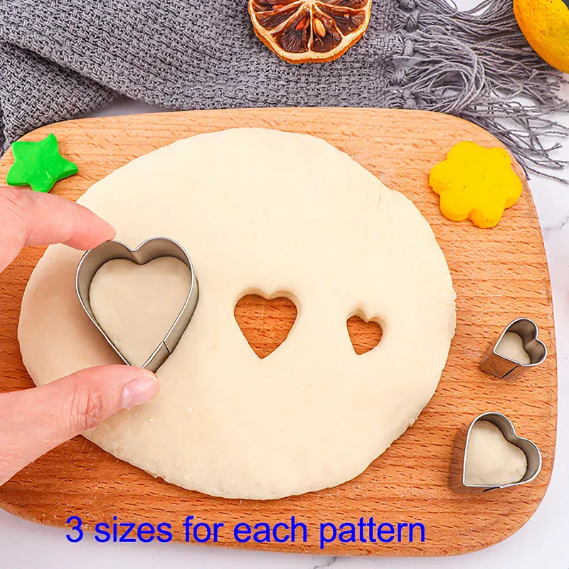 Emporte-pièces en métal géométriques - Set de 10 pour biscuits emportepieces