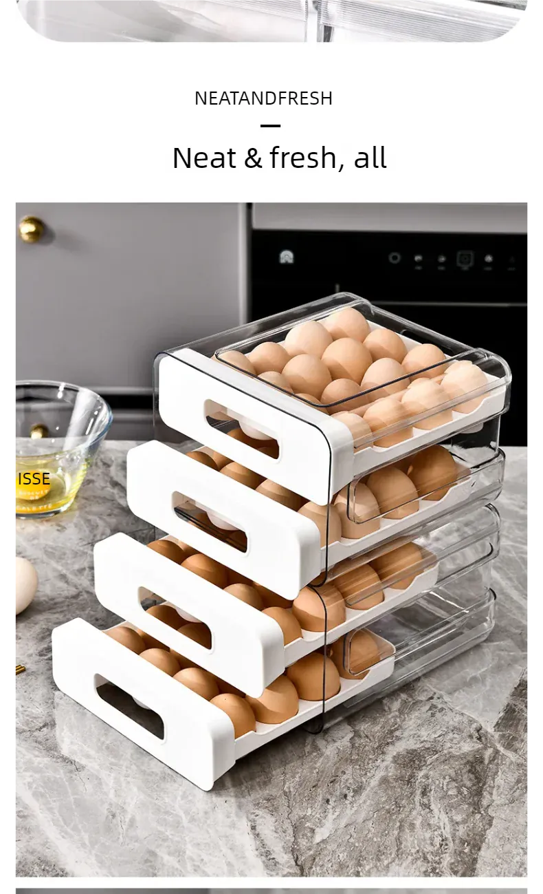 Organiseur de Rangement Frigo pour 32 Œufs | Double Couche
