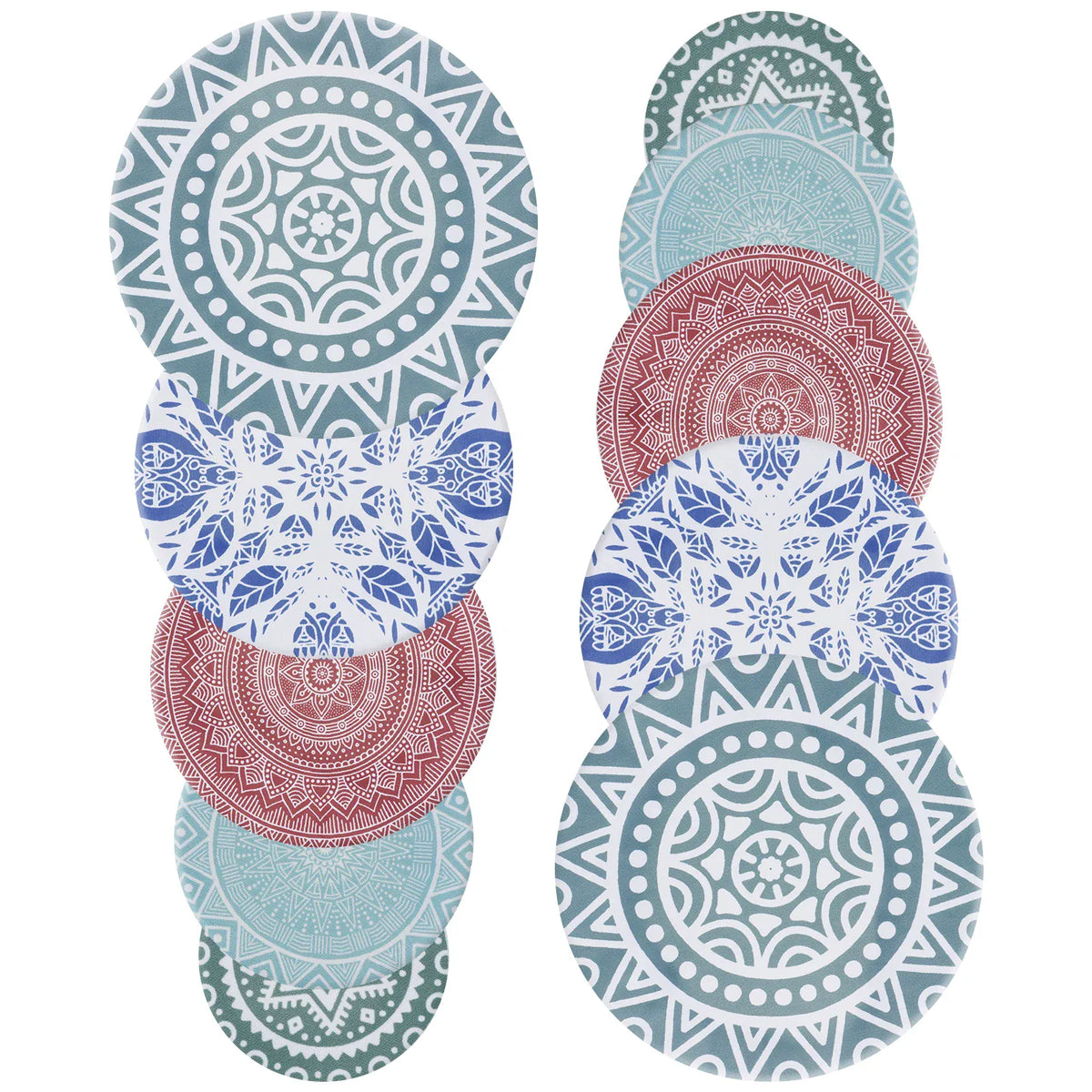 Couvercles Réutilisables Élastiques | Lot de 10 | Motifs Colorés far