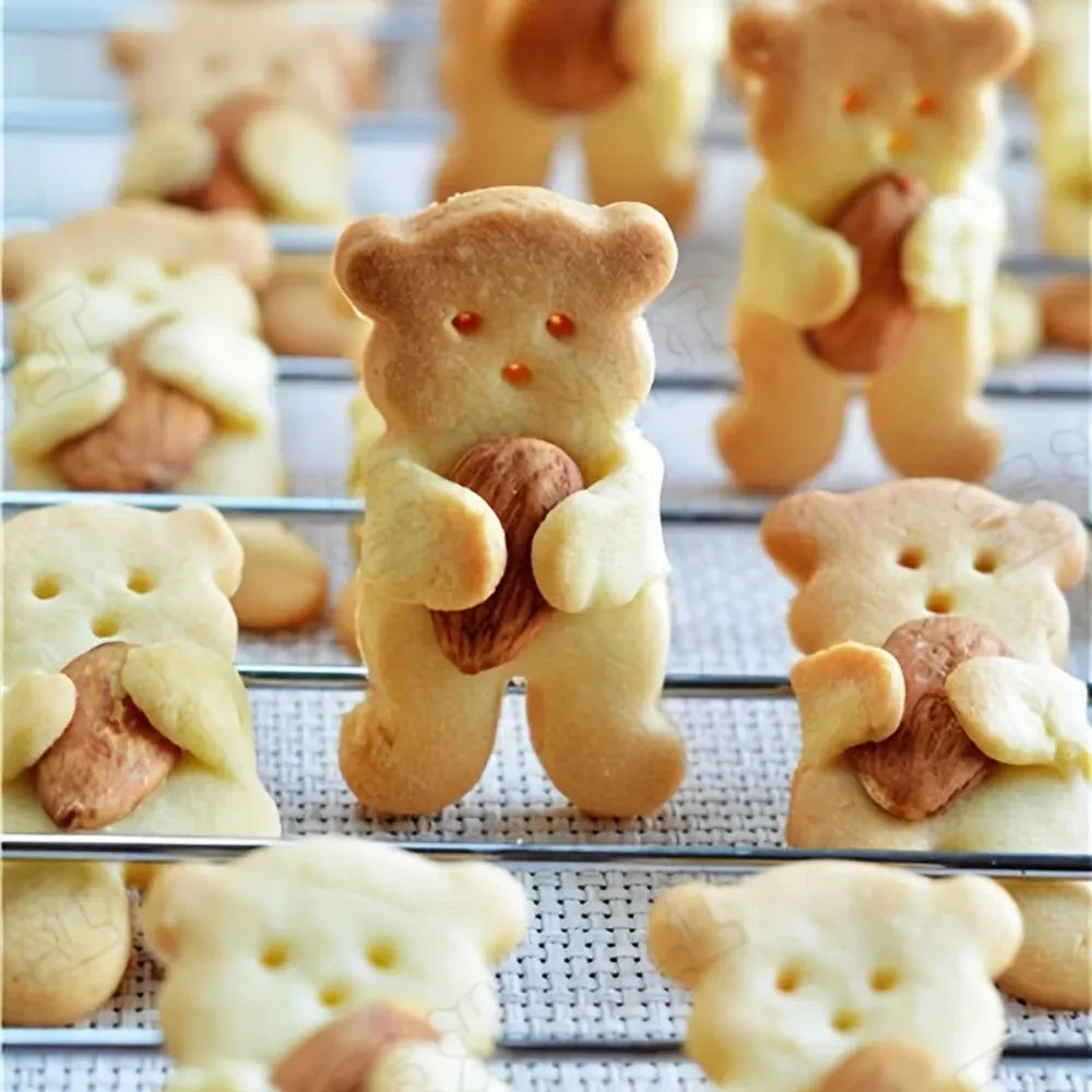 Emporte-pièces Oursons en Acier Inoxydable - 5 Molds pour Biscuits Festifs emportepieces