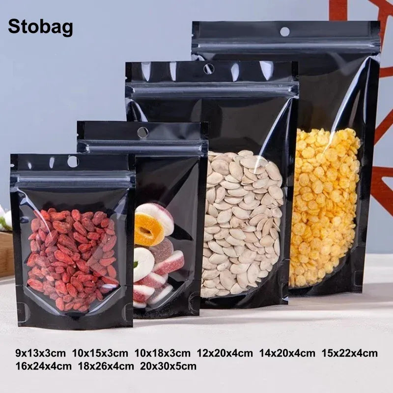 Sachets Kraft Réutilisables Lot de 100 pièces Transparent 20x30cm