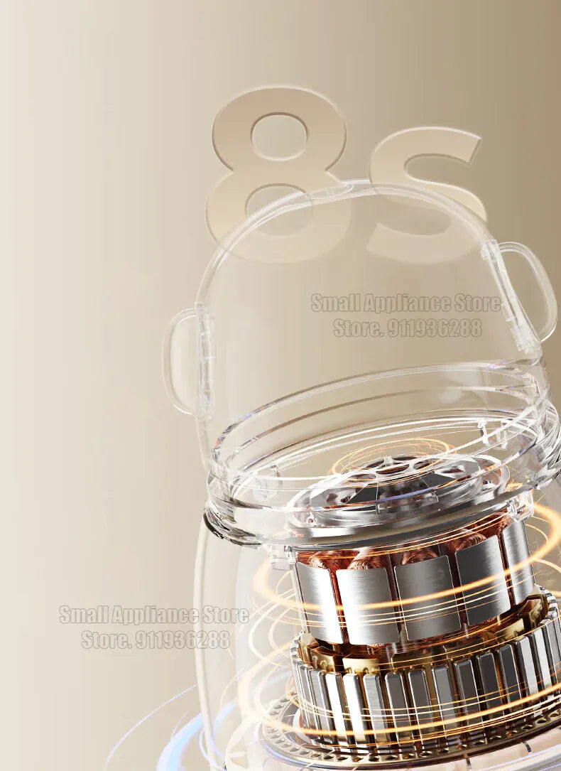 Mini Hachoir Électrique 150W 0,3L — Bol en Verre Borosilicaté, 8 Lames Inox hachoir electrique