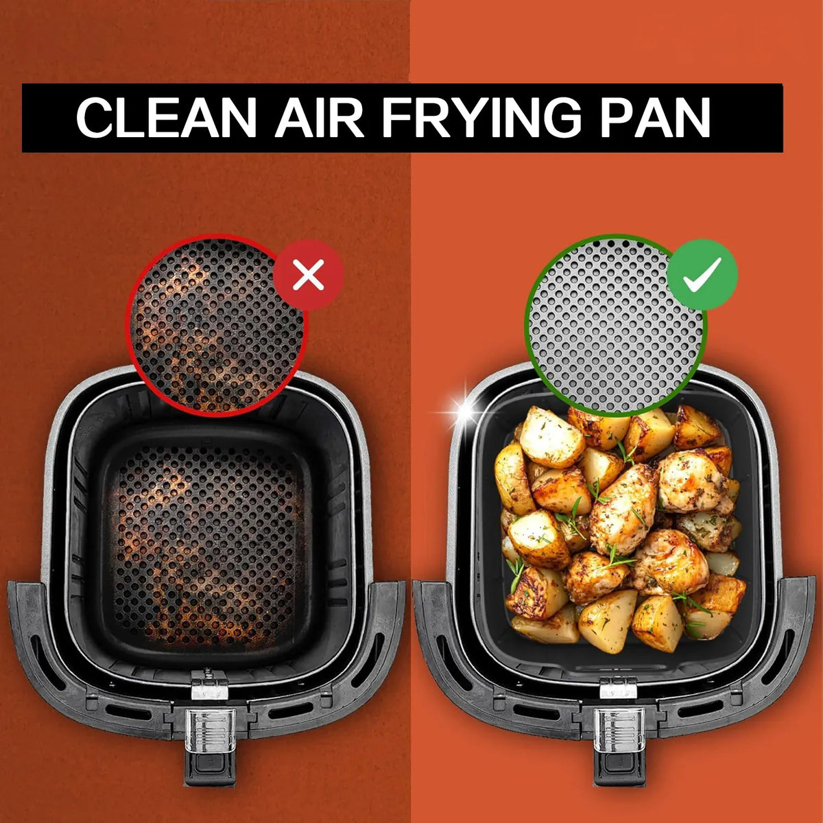 Grille Inox Air Fryer Rectangulaire 155x5 cm Réutilisable Air Fryer