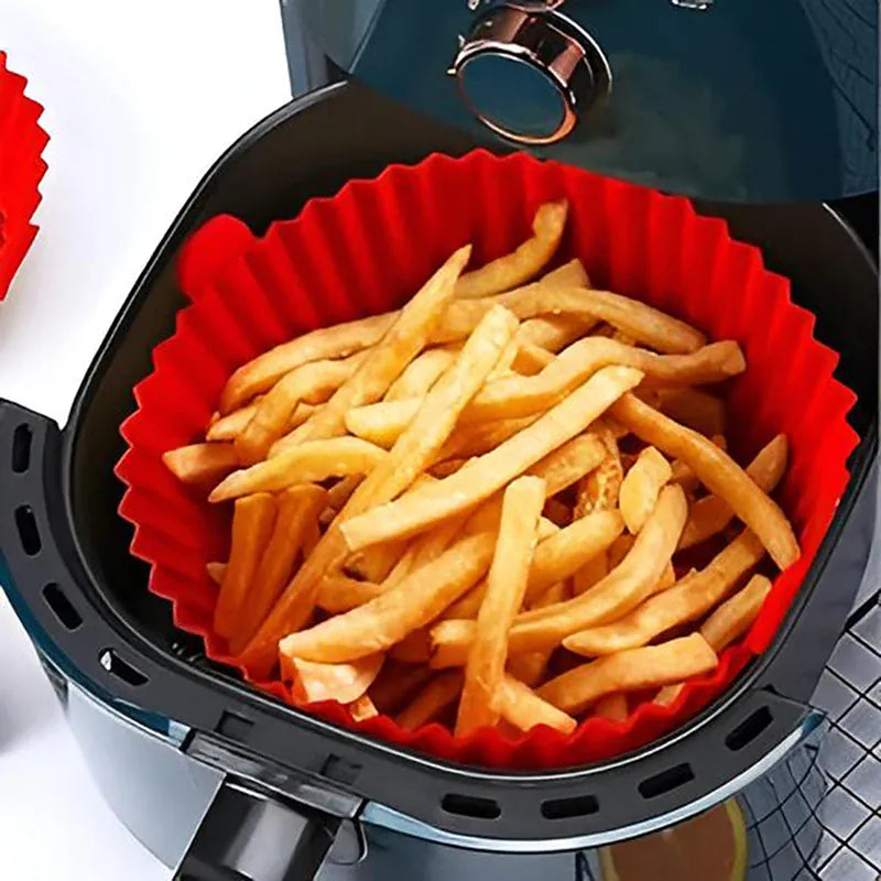 Moule Silicone Réutilisable Air Fryer - Lot de 4 Pièces Colorées Air Fryer