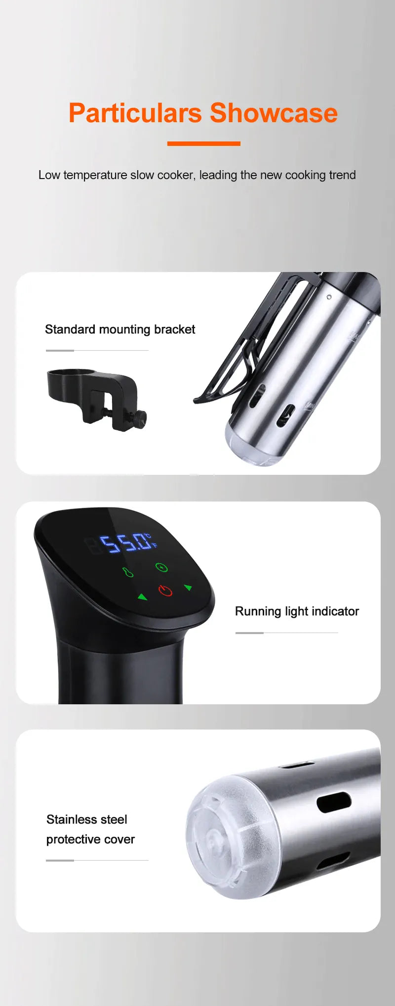 Cuiseur Sous Vide à Immersion 1800W avec Affichage LED Digital sv