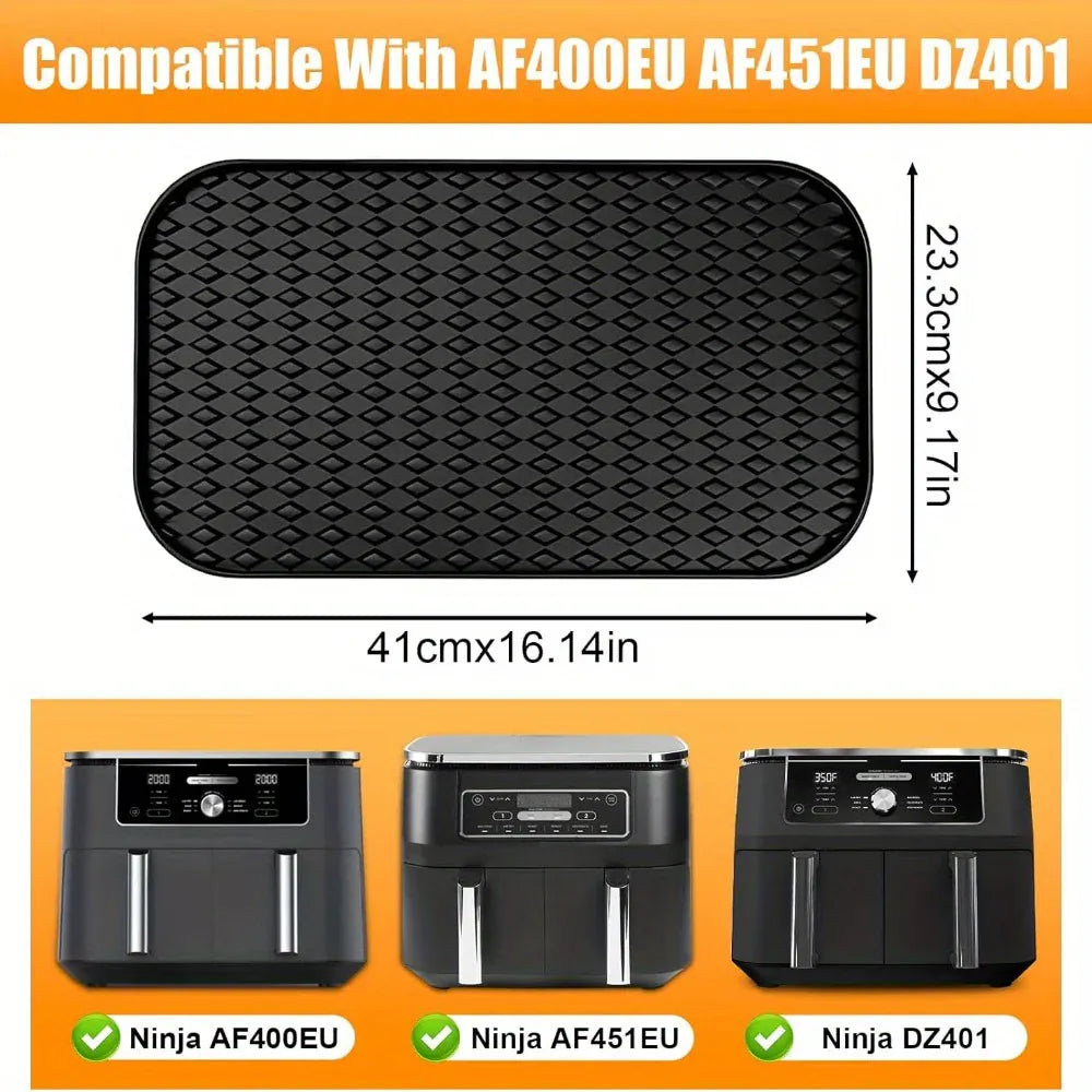 Grille Inox Air Fryer Rectangulaire 25x45 cm - Surface Facile à Nettoyer Air Fryer