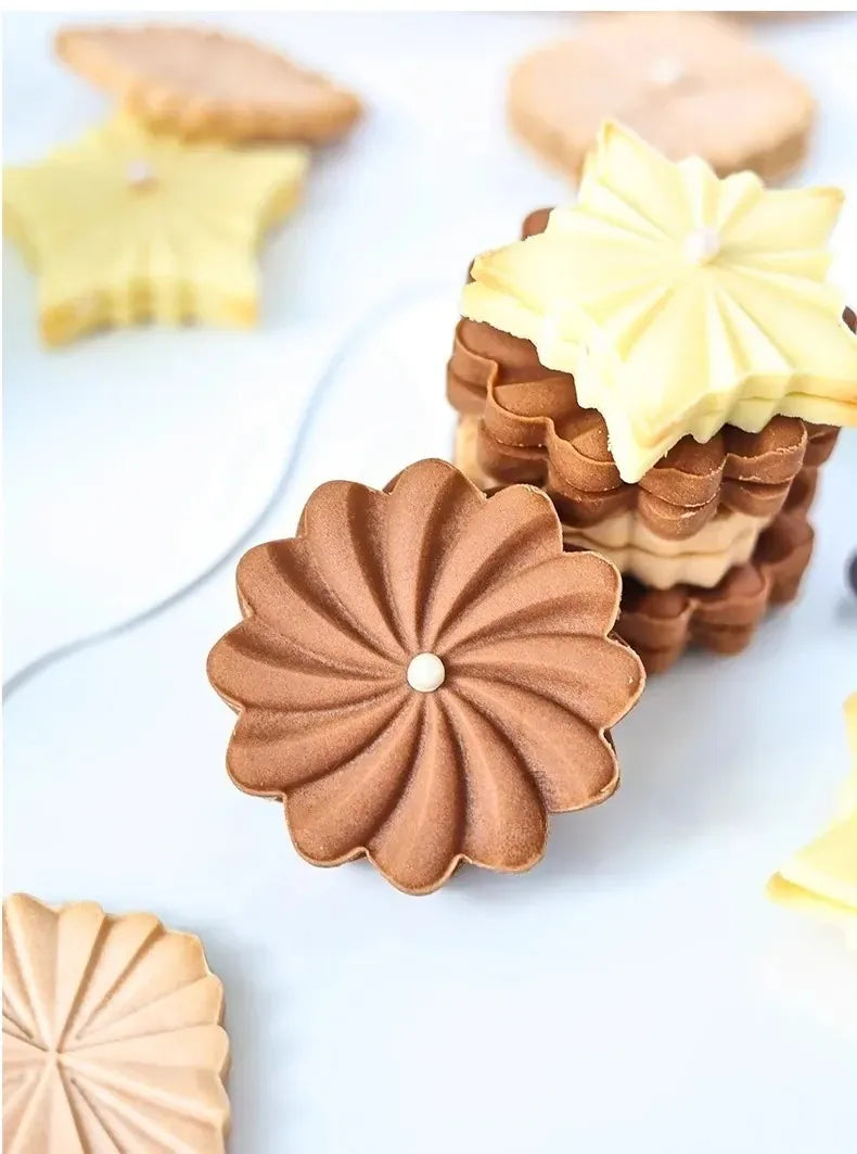 Emporte-pièces à biscuits en métal - Set de 3 modèles floraux emportepieces