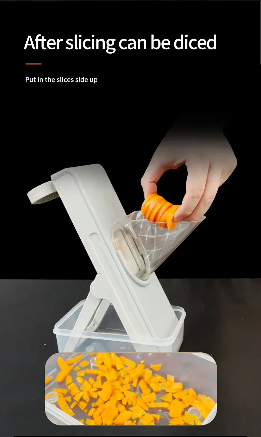 Mandoline Coupe-Légumes Multifonction 4-en-1 — Julienne 3/7 mm Mandoline
