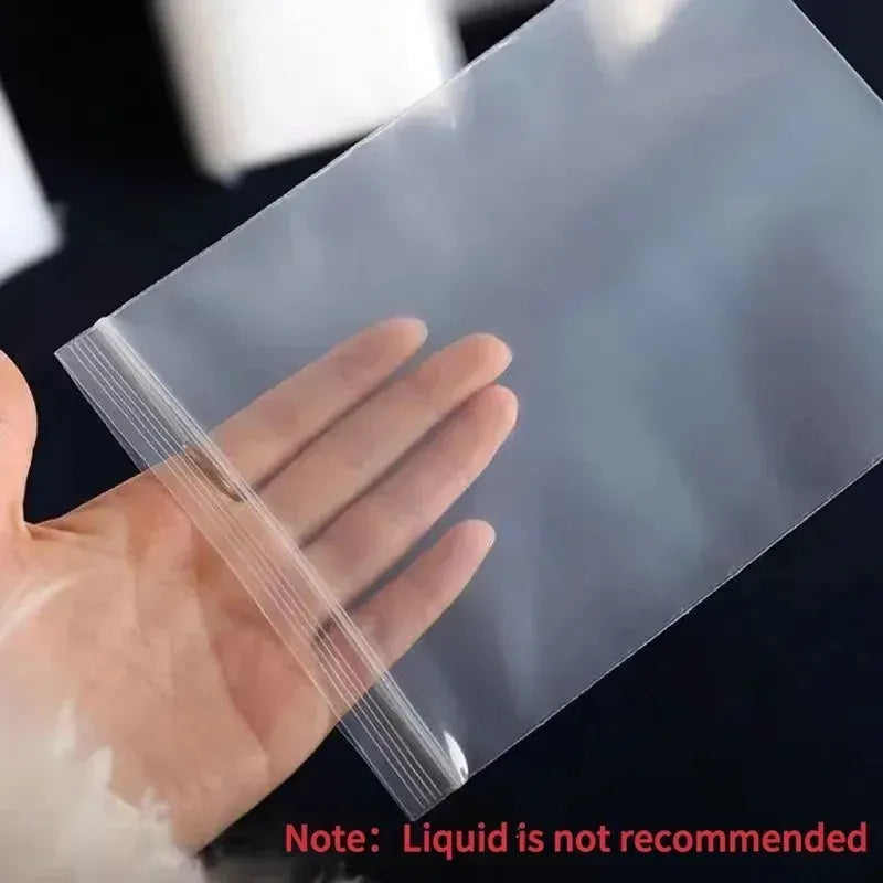 sachets zip transparent et réutilisables