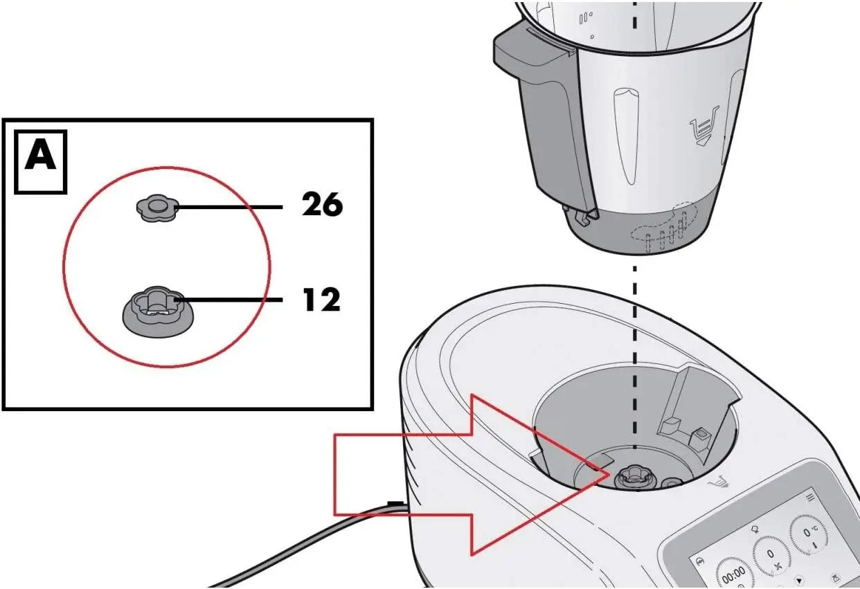 Lot de 2 Coupleurs (Clutch) en Acier Inoxydable pour Monsieur Cuisine Connect et Smart Monsieur Cuisine