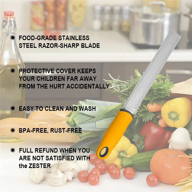 Râpe à Agrumes Inox avec Étui de Protection | Multifonctionnelle zesteur