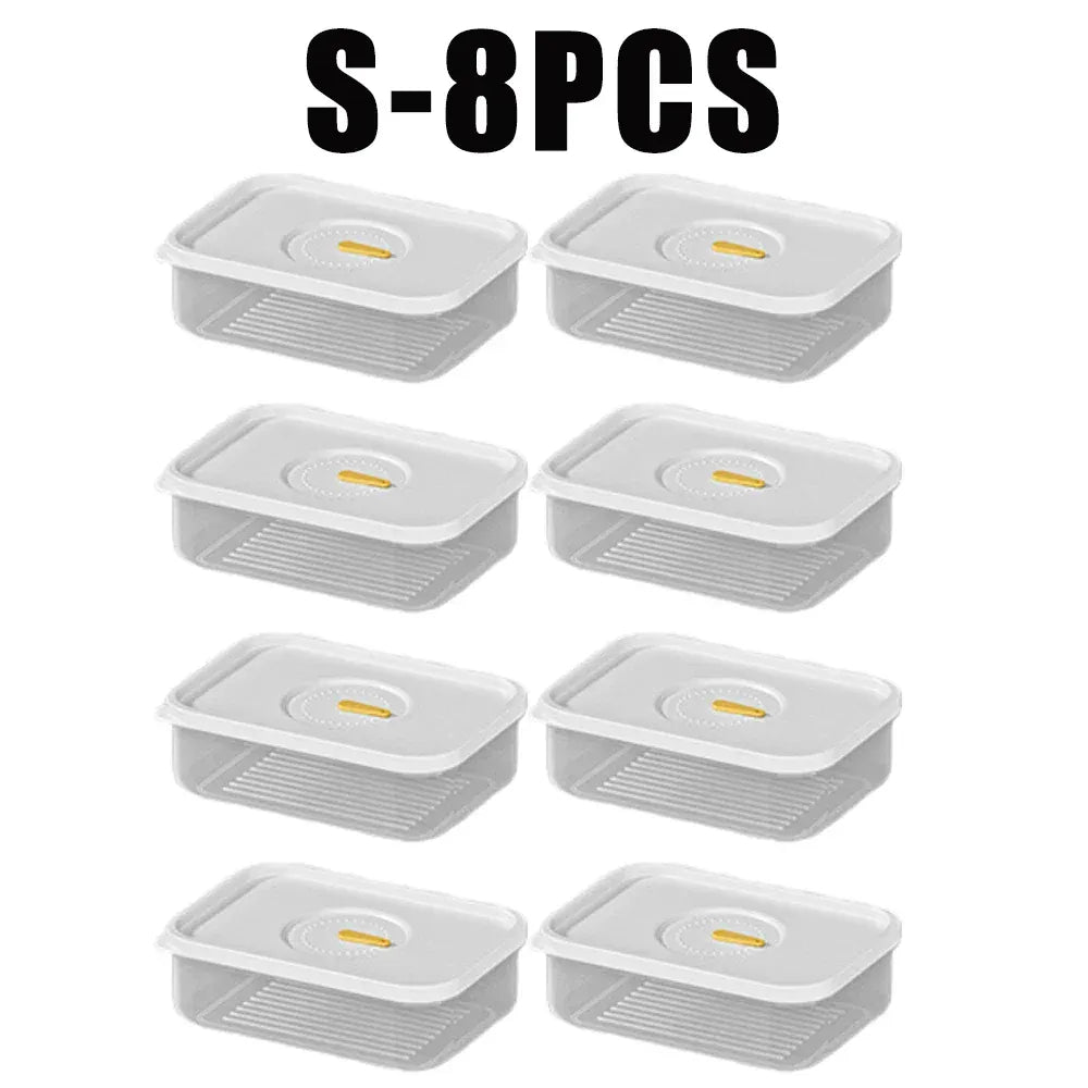 Bac de Conservation Transparent pour Viande et Fromage | 4 Pièces
