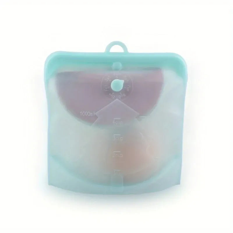 Sachets Silicone Réutilisables - Lot de 6 Pièces Hermétiques