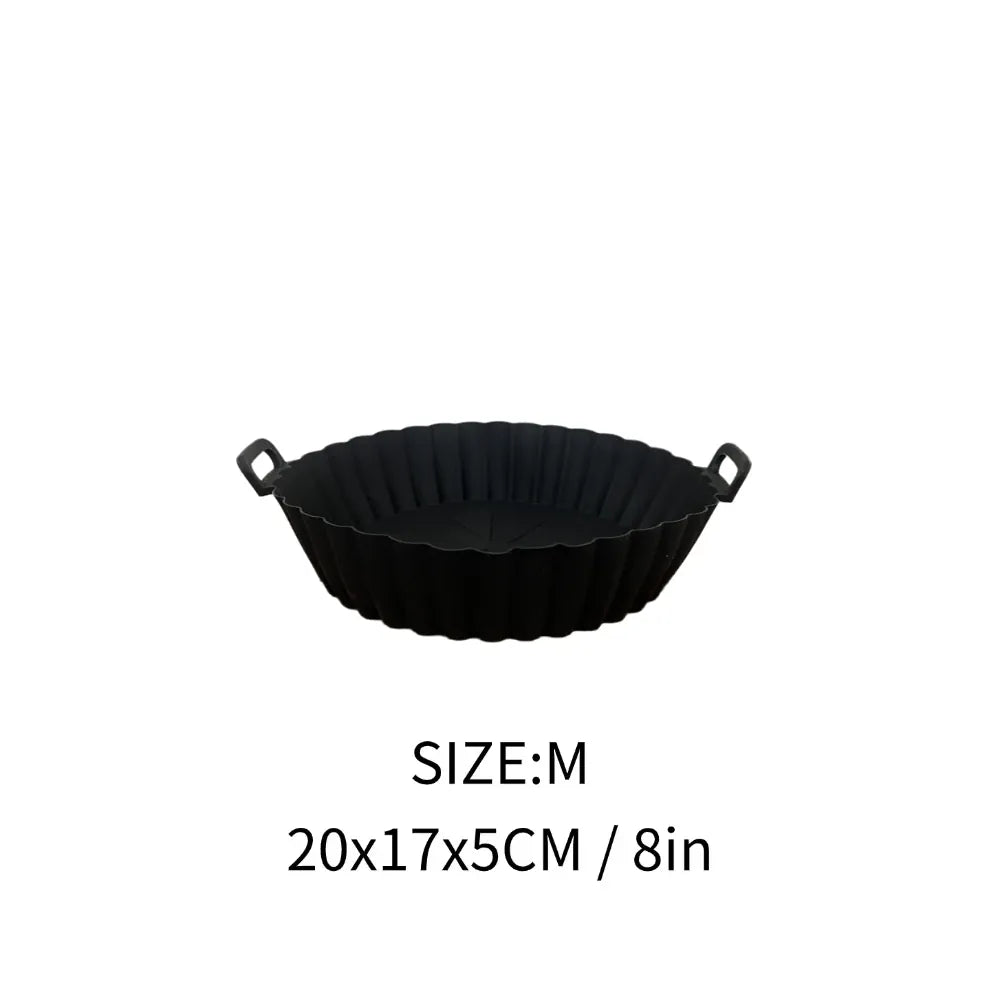 Moule Silicone Réutilisable Air Fryer Rond - Lot de 2 Pièces Air Fryer