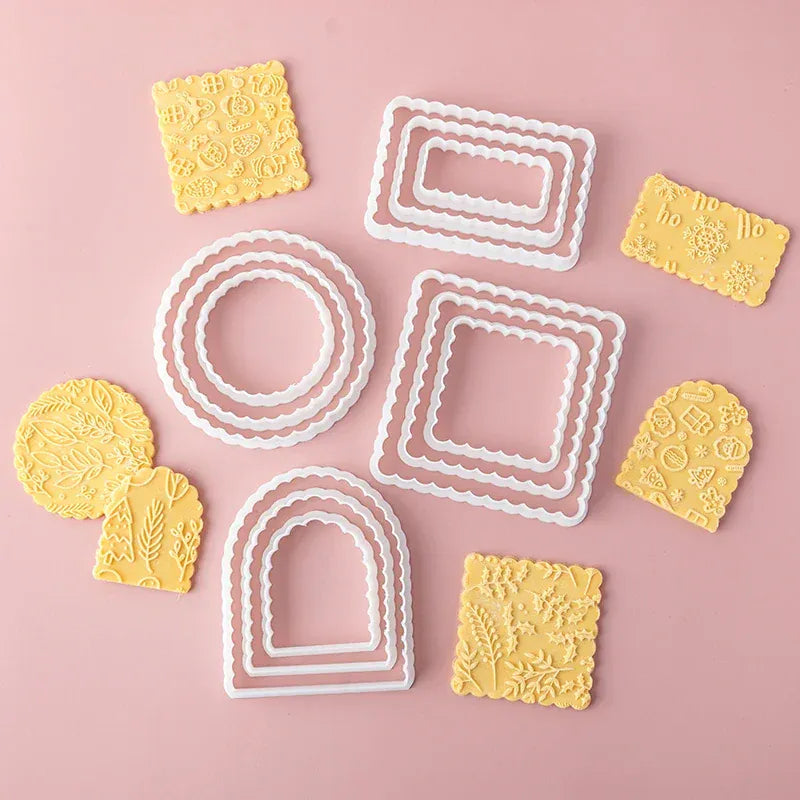 Emporte-pièces en Plastique - Set de 9 Formes Ondulées pour Gâteaux emportepieces