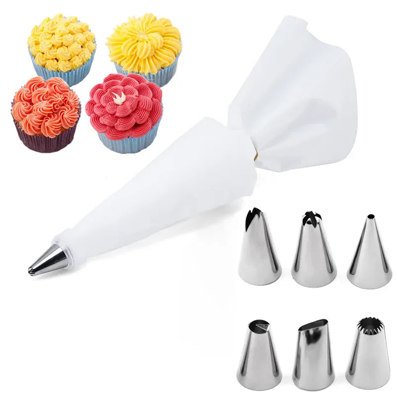 Poche à Douille et 10 Douilles en Acier Inoxydable pour Pâtisserie douillepoche