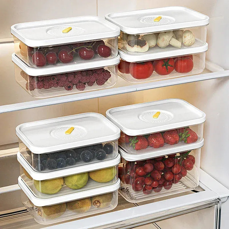 Bac de Conservation Transparent pour Viande et Fromage | 4 Pièces