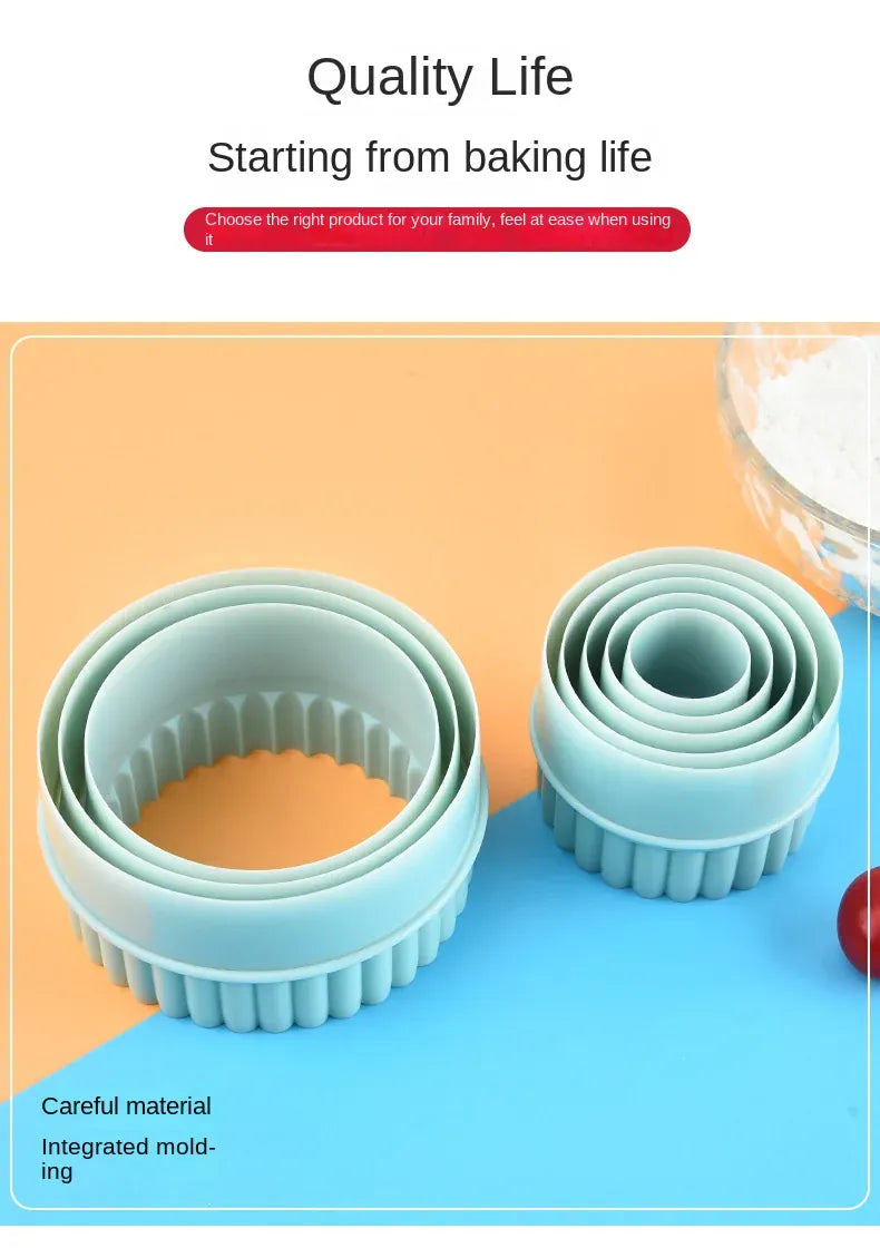 Emporte-pièces à Biscuits en Silicone - Set de 8 Formes Ronde Vert Clair emportepieces