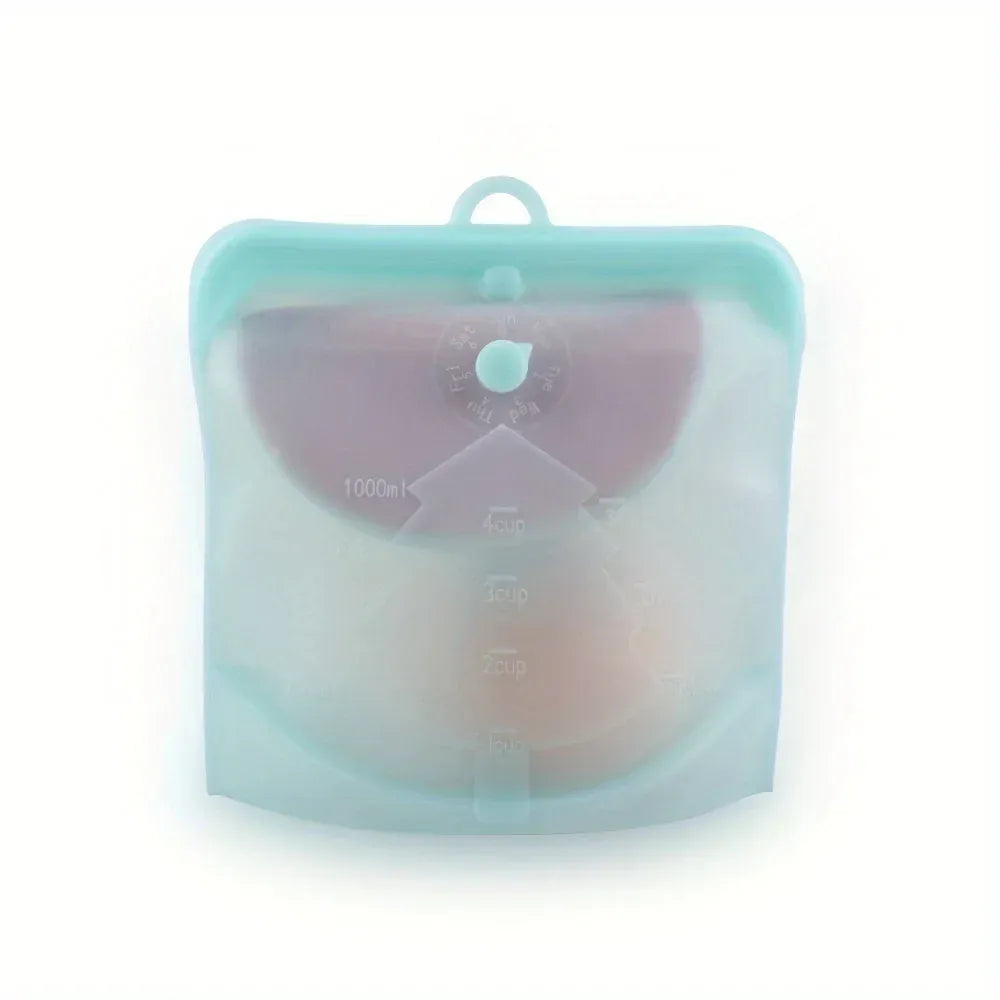Sachets Silicone Réutilisables - Lot de 6 Pièces Hermétiques