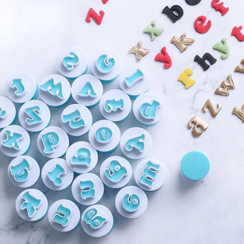 Emporte-pièces à pâtisserie alphabet et chiffres - 36 pièces en plastique emportepieces