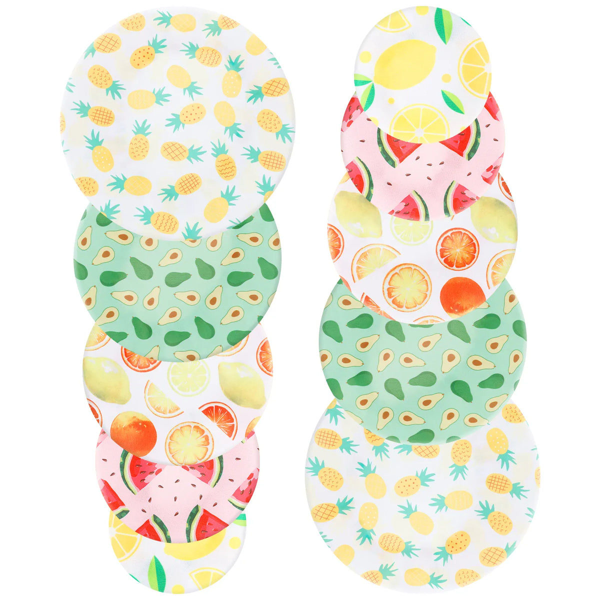 Couvercles Réutilisables Élastiques | Lot de 10 | Motifs Colorés far
