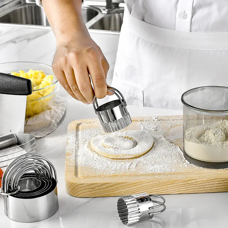 Emporte-pièces à Gâteaux en Acier Inoxydable - Set de 5 Pièces Rondes emportepieces