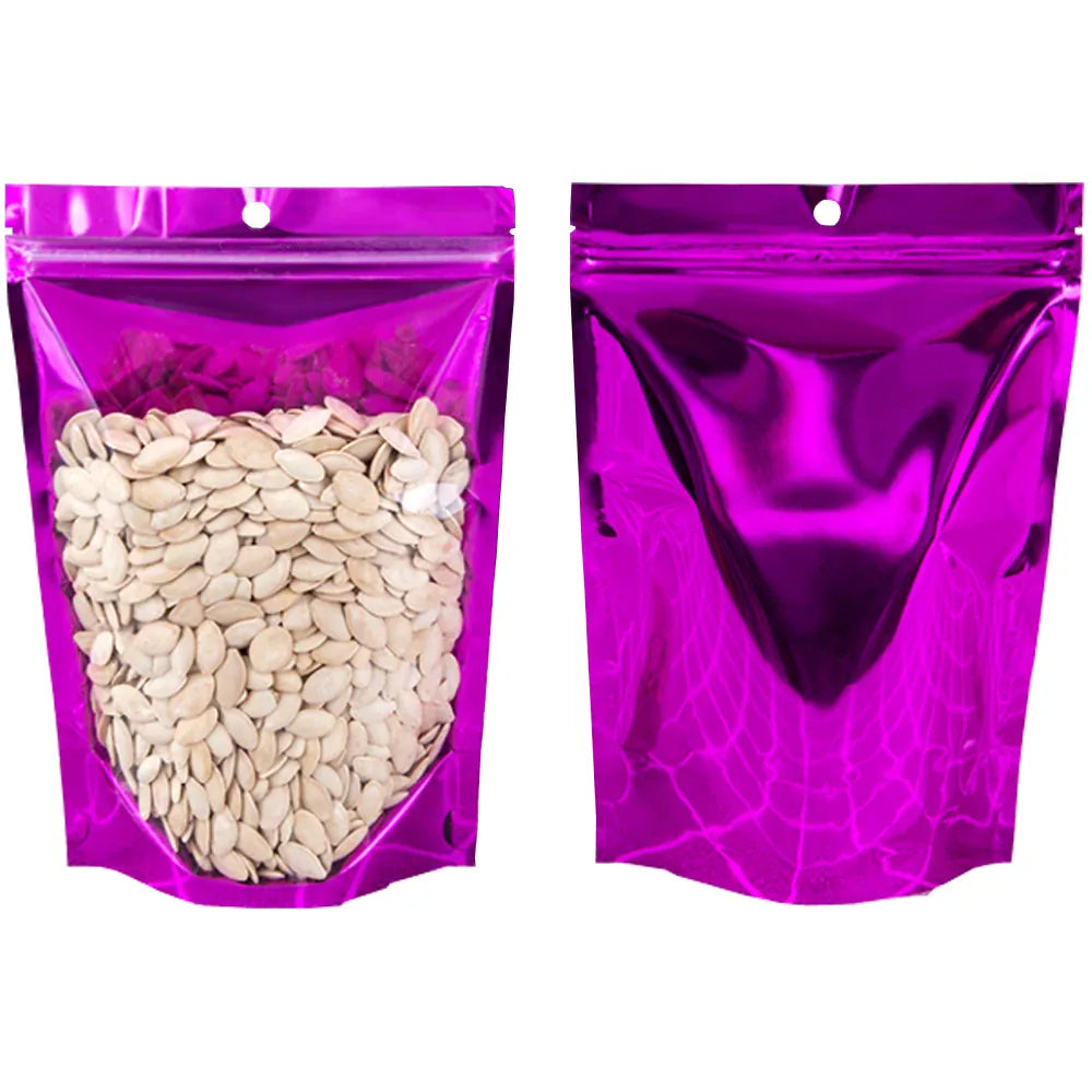 Sachets Zip Alimentaires Hermétiques Noir - Lot de 100 pièces