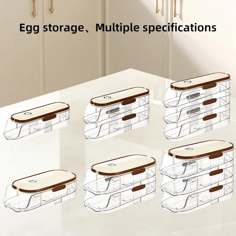 Boîte de Rangement Frigo pour Œufs 24 Pièces avec Poignée Ergonomique