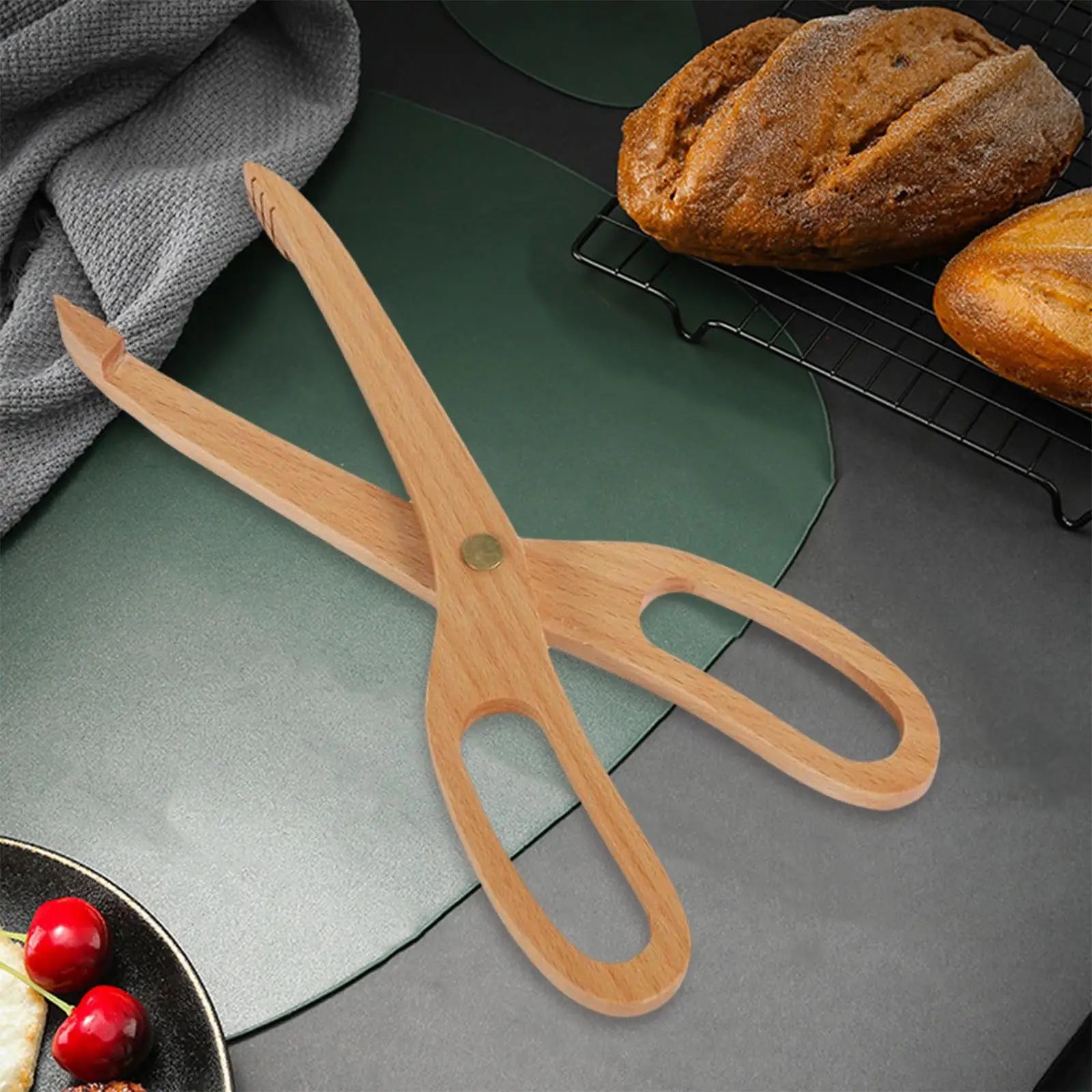 Pince de Cuisine en Bois | Utile et Antidérapante pour Salade