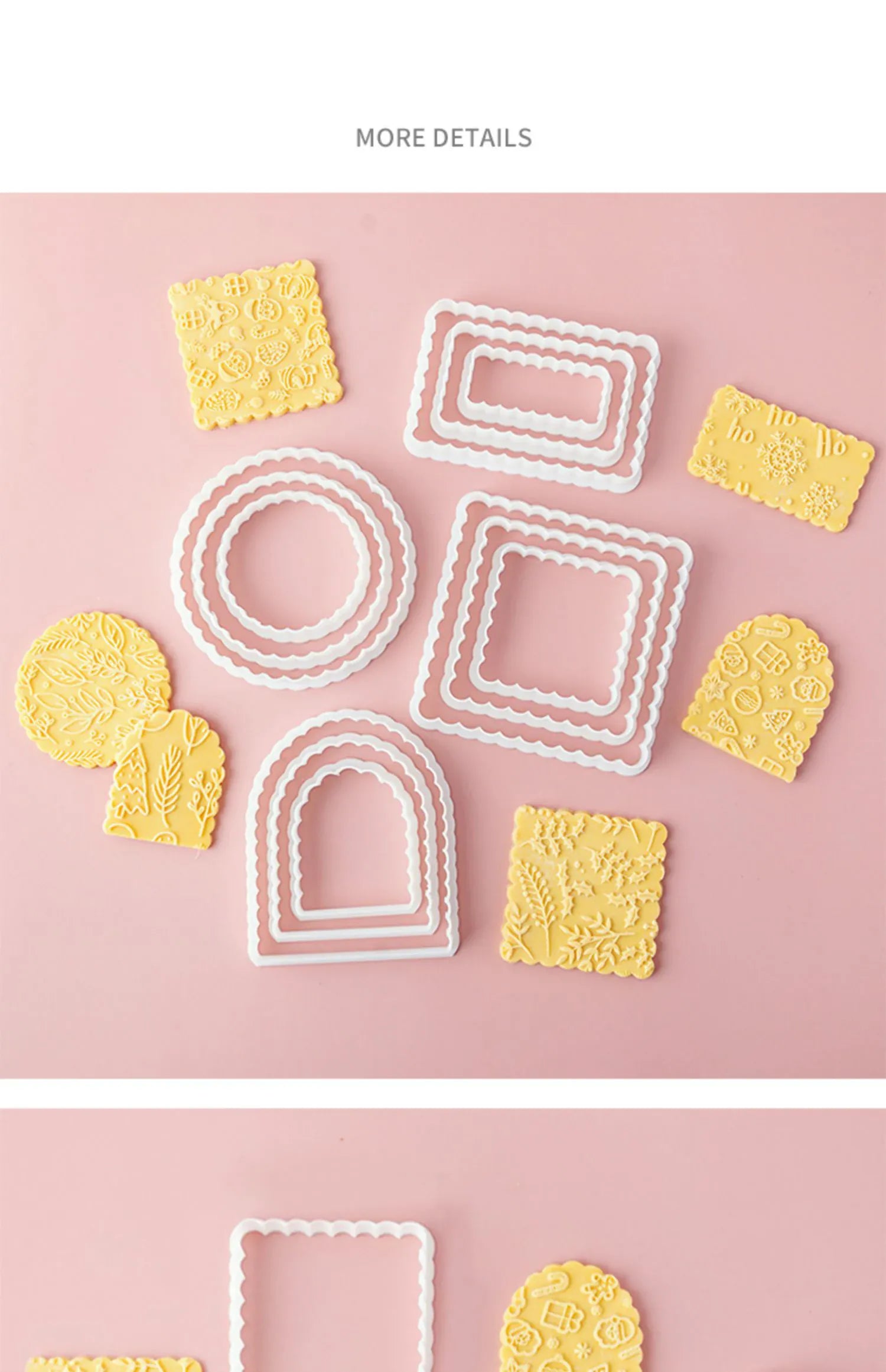 Emporte-pièces en Plastique - Set de 9 Formes Ondulées pour Gâteaux emportepieces