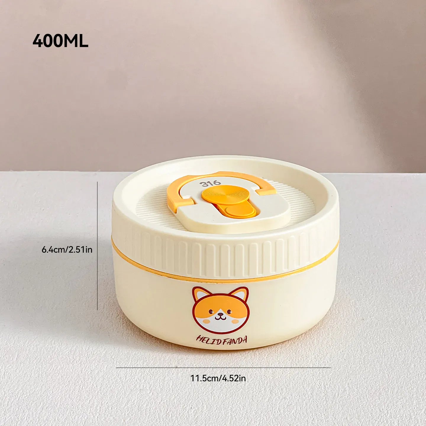 Ensemble de 4 Lunchbox cylindriques isothermes pour enfants (2 litres) Lunchbox