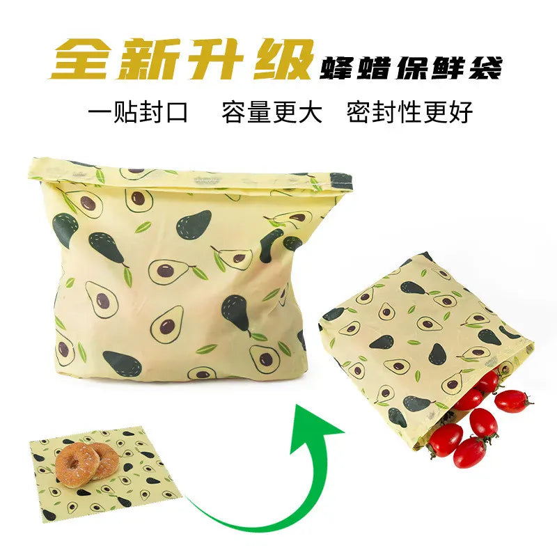 Emballage Alimentaire Cire d'Abeille Réutilisable - Lot de 2 far