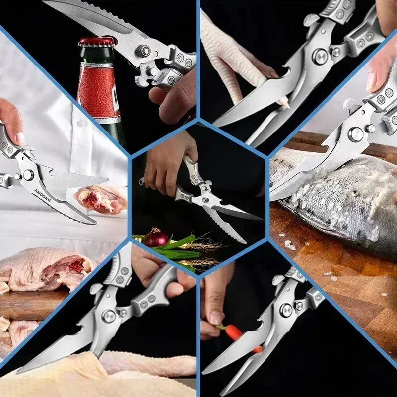 Ciseaux de cuisine en inox | Ultra aiguisés et multifonctions ciseaux