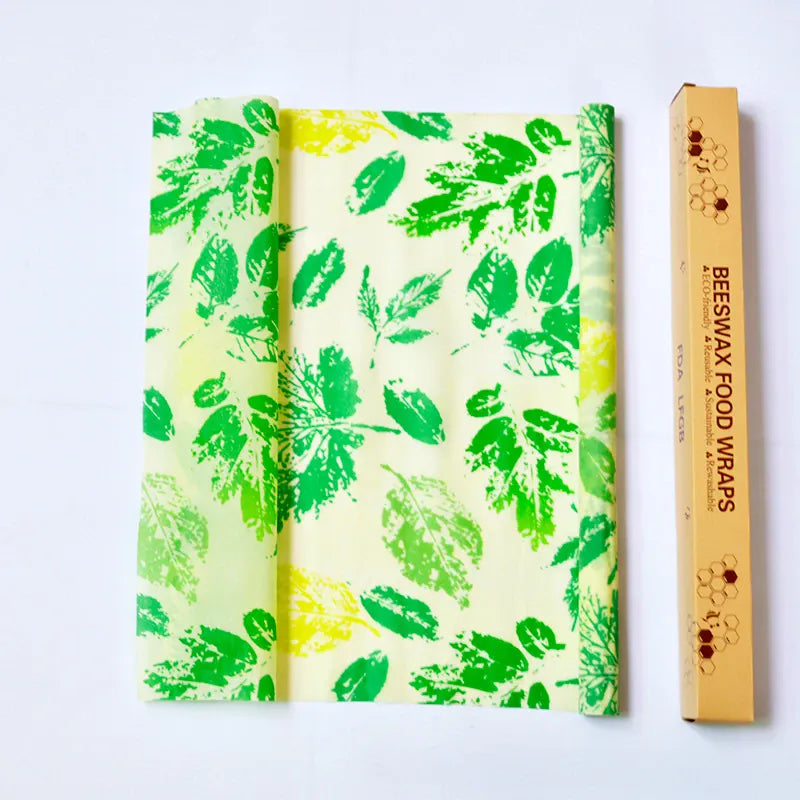Film Alimentaire Cire d'Abeille Réutilisable Lot de 3 Feuilles Eco-Responsables far