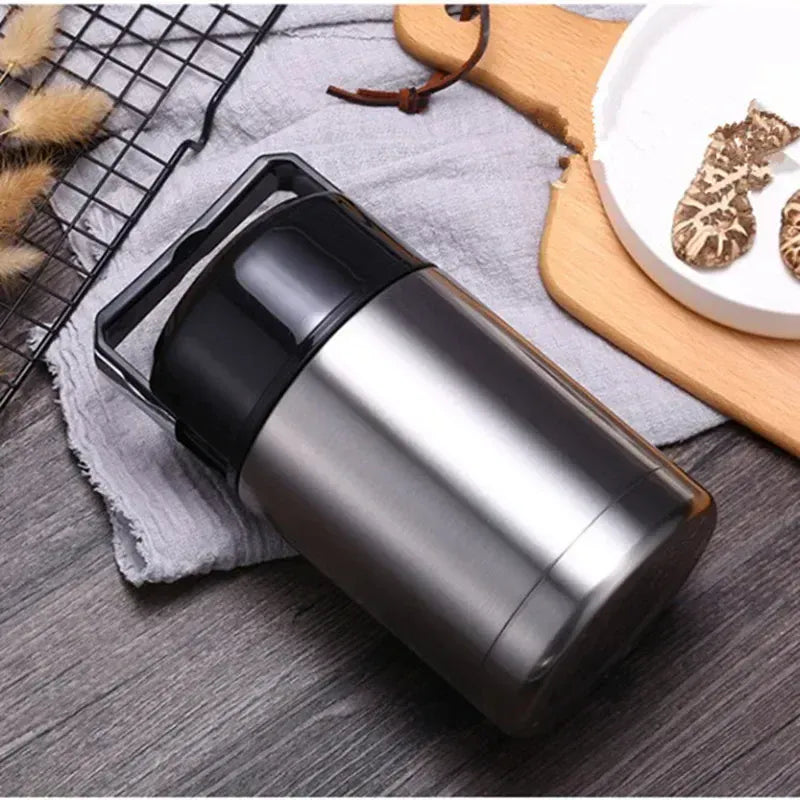 Thermos Alimentaire Inox — Isotherme 24h avec Pochette et Couverts lunchbox