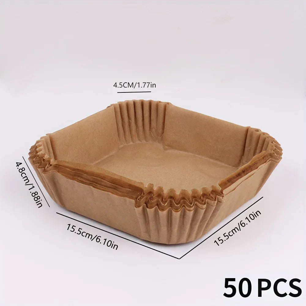 Papier Cuisson Air Fryer Jetable Lot de 50 Antiadhésif 20 cm Air Fryer