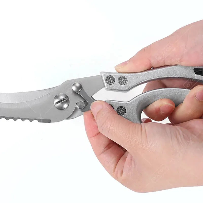 Ciseaux de cuisine multifonctions en inox pour découpe de viandes ciseaux