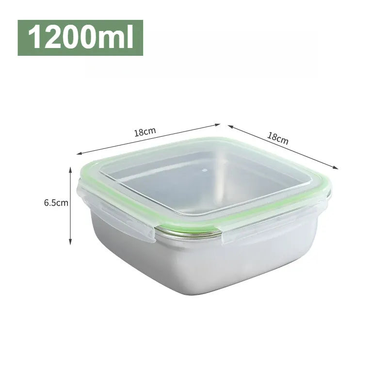 Boîtes Hermétiques en Inox - 400 à 1200ml - Lots de 1 à 3 Boîtes Hermétiques