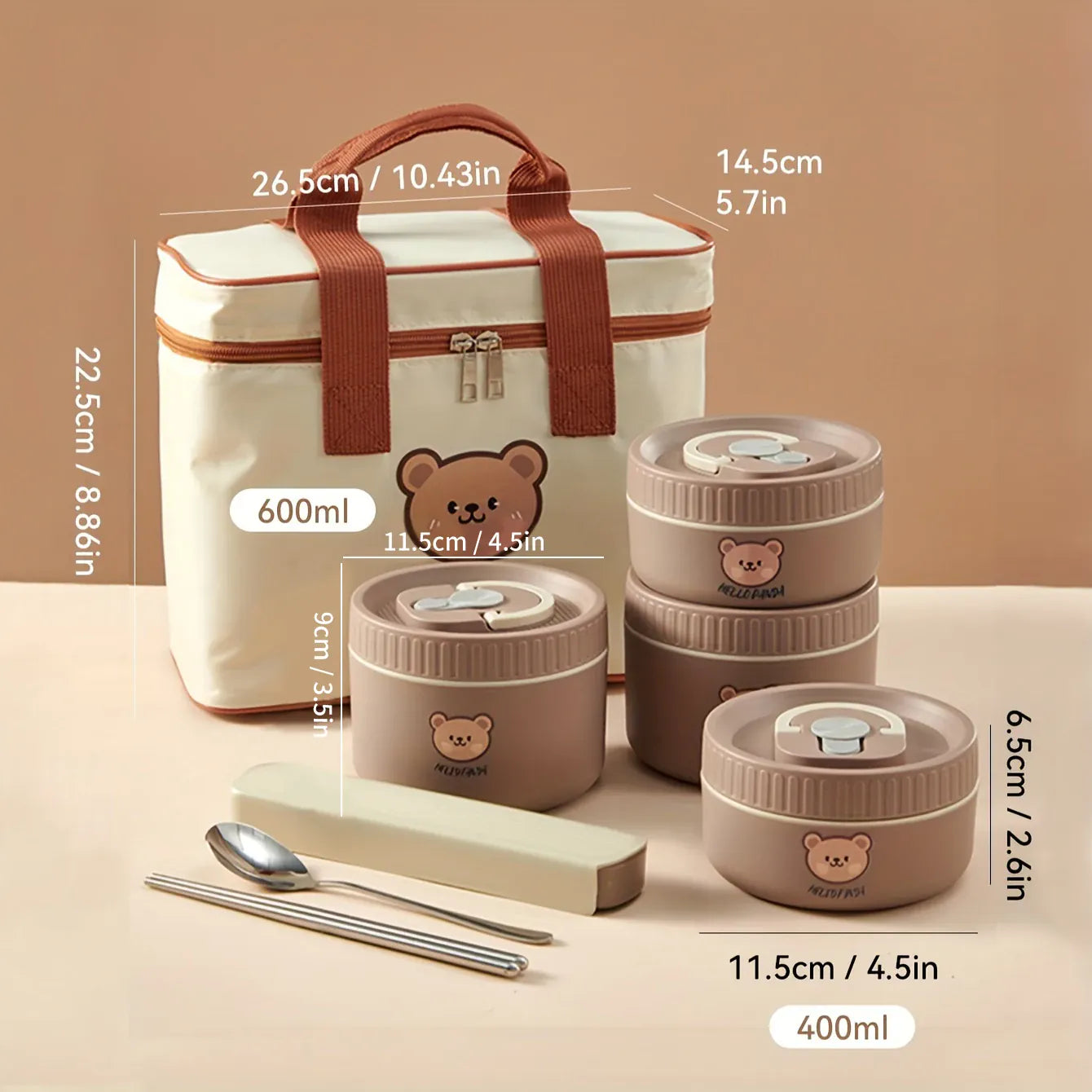 Ensemble de 2 Lunchbox cylindriques isothermes pour enfants (1 litre) Lunchbox