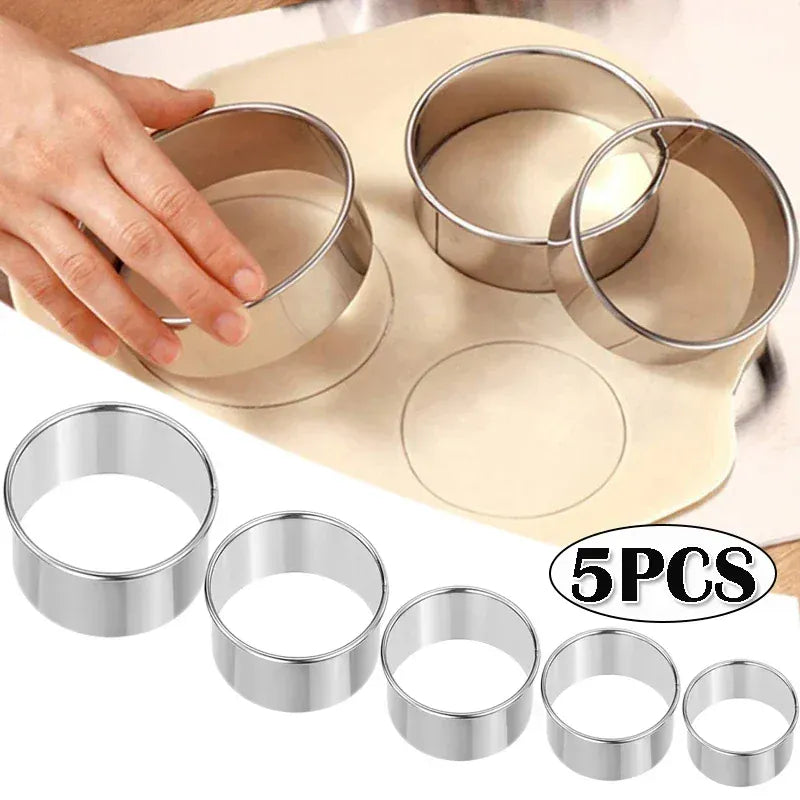 Emporte-pièces en Acier Inoxydable - 5 Pièces pour Pâtisserie emportepieces