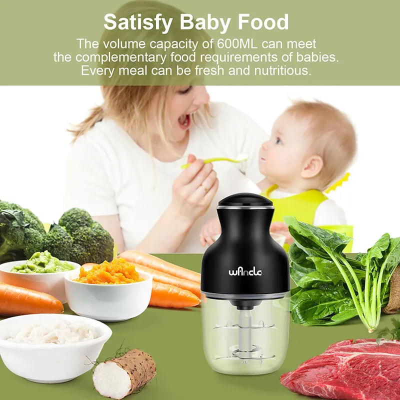 Hachoir Électrique 350W 0,6L — Viande, Légumes, Fruits — One-Touch hachoir electrique