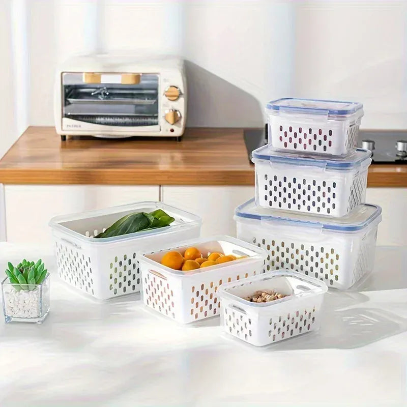 Bacs de Rangement Hermétiques Multiusages 4 Pièces pour Aliments
