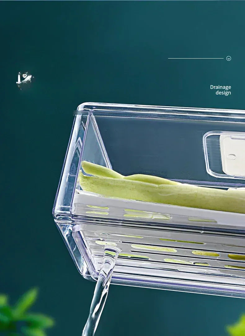 Bac de Rangement Frigo Empilable pour Légumes et Viandes 4L